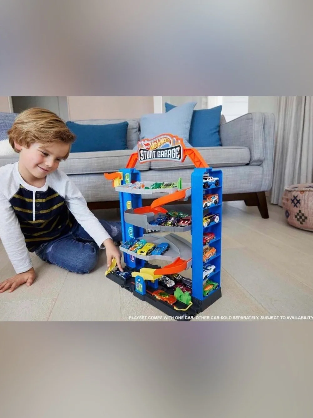 Hot wheels Stunt Garage Playset - Blue and Orange